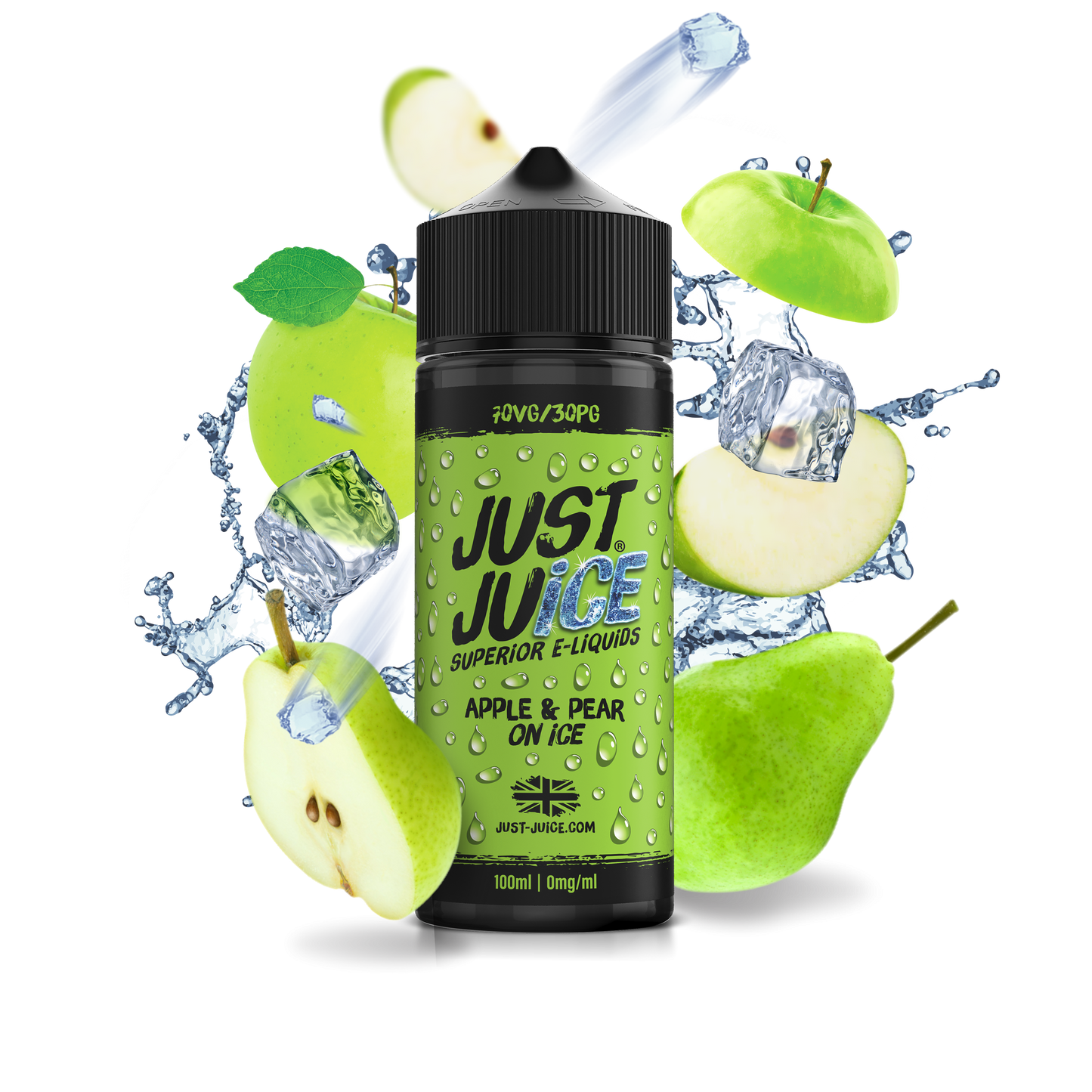 Just Juice | 100ml Shortfill Range | ICONIC FRUITS | APPLE & PEAR ON ICE | 0mg - IFANCYONE WHOLESALE