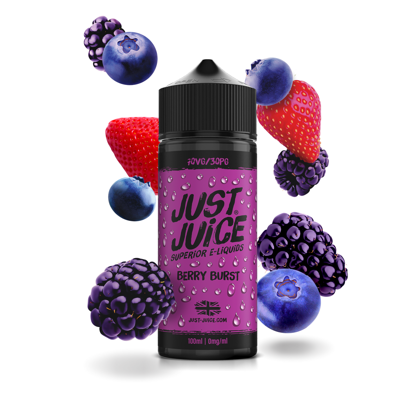 Just Juice | 100ml Shortfill Range | ICONIC FRUITS | BERRY BURST | 0mg - IFANCYONE WHOLESALE