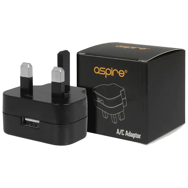 Aspire | UK Wall Plug Vape USB 1A Adapter / Charger | 1 x Single