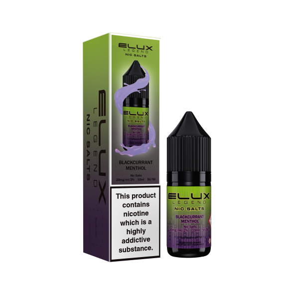 ELUX | Elux Legend 10ml Nicotine Salt E-Liquids | BLACKCURRANT MENTHOL | 10mg / 20mg Nic Salts