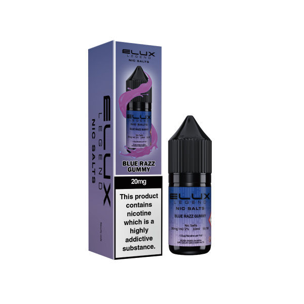ELUX | Elux Legend 10ml Nicotine Salt E-Liquids | BLUE RAZZ GUMMY | 10mg / 20mg Nic Salts