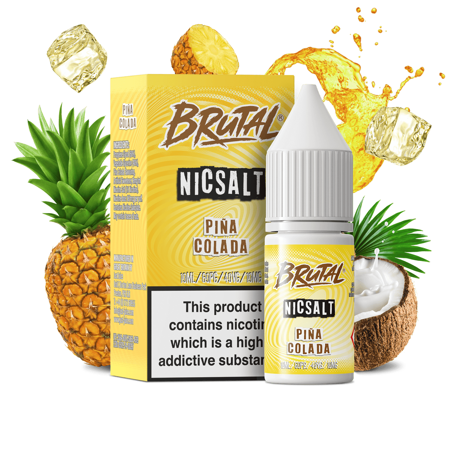 Just Juice | BRUTAL Drinks Series Nicotine Salts | PINA COLADA | 10ml | 10mg / 20mg