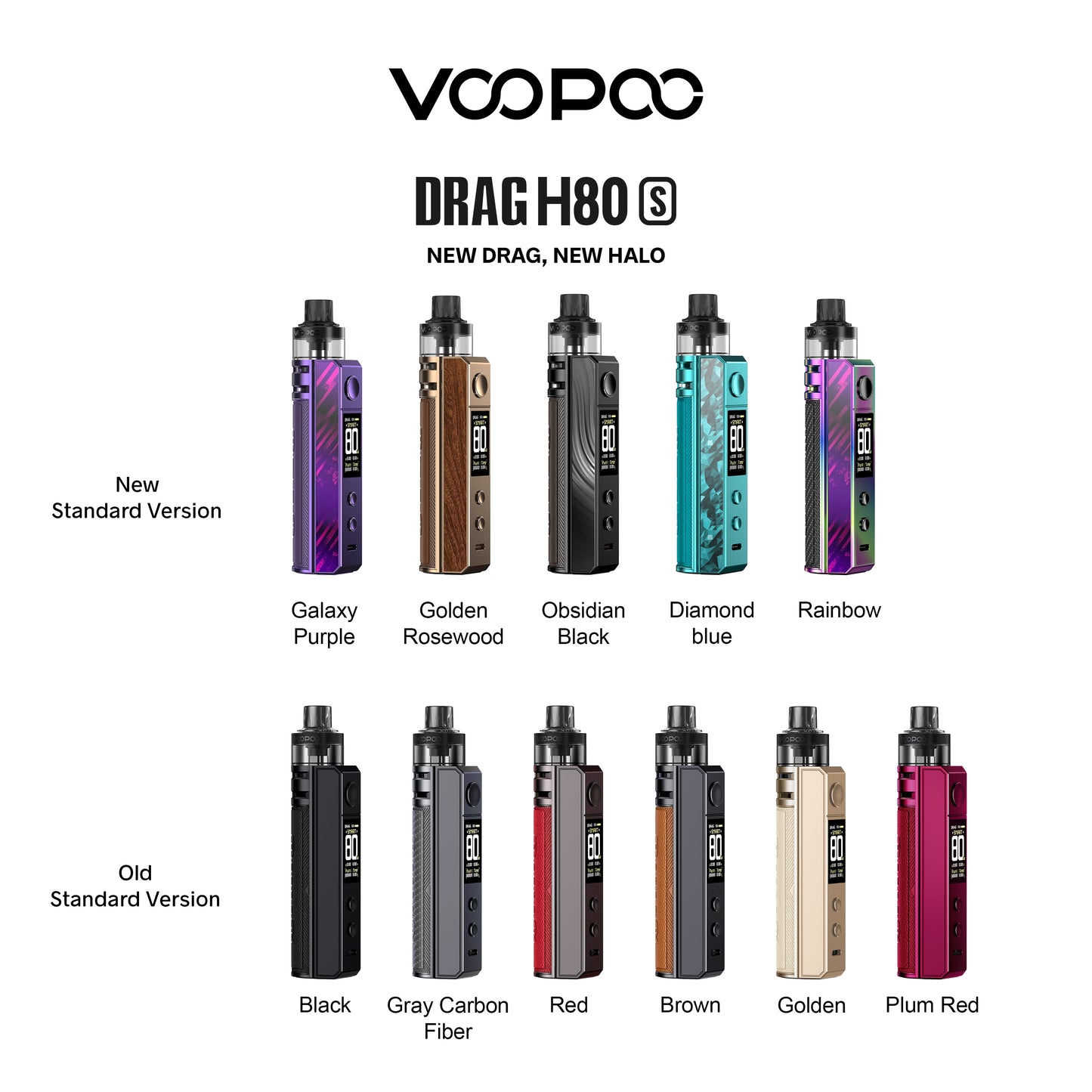 Voopoo | DRAG H80S Pod Mod Kit | 80W | Single 18650 | 2ml PnP II / 2 Pod - IFANCYONE WHOLESALE