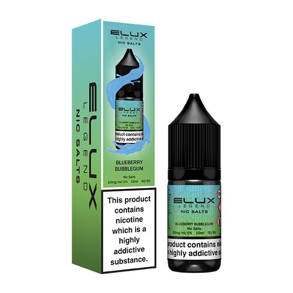 ELUX | Elux Legend 10ml Nicotine Salt E-Liquids | BLUEBERRY BUBBLEGUM | 10mg / 20mg Nic Salts