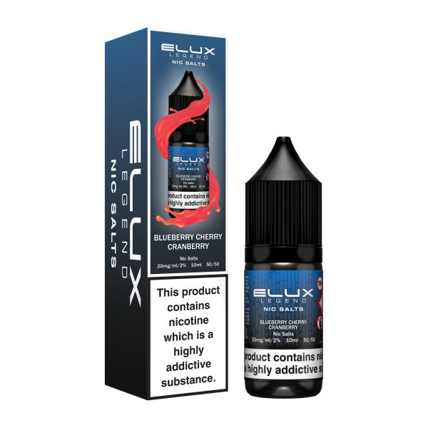 ELUX | Elux Legend 10ml Nicotine Salt E-Liquids | BLUEBERRY CHERRY CRANBERRY | 10mg / 20mg Nic Salts