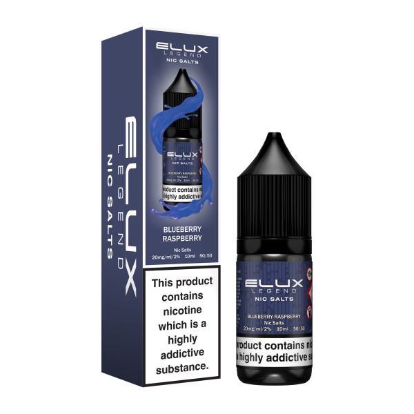 ELUX | Elux Legend 10ml Nicotine Salt E-Liquids | BLUEBERRY RASPBERRY | 10mg / 20mg Nic Salts