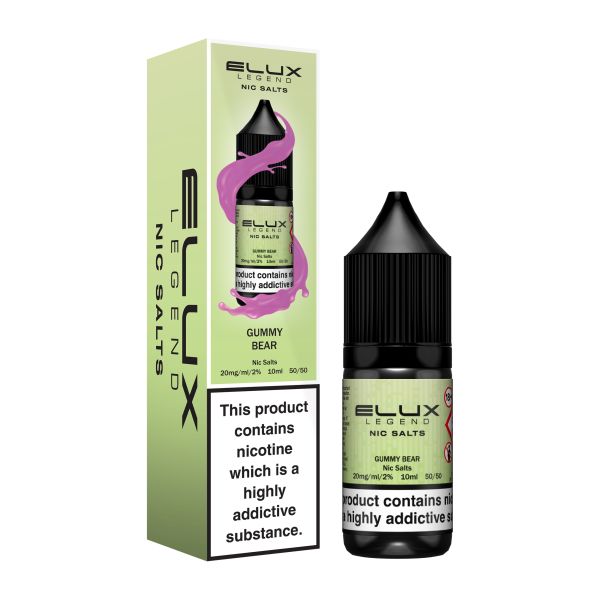 ELUX | Elux Legend 10ml Nicotine Salt E-Liquids | GUMMY BEAR | 10mg / 20mg Nic Salts
