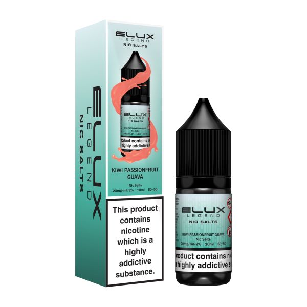 ELUX | Elux Legend 10ml Nicotine Salt E-Liquids | KIWI PASSION FRUIT GUAVA | 10mg / 20mg Nic Salts