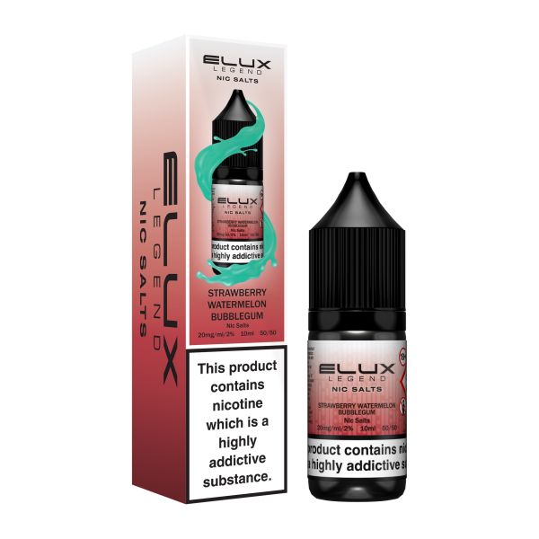 ELUX | Elux Legend 10ml Nicotine Salt E-Liquids | STRAWBERRY WATERMELON BUBBLEGUM | 10mg / 20mg Nic Salts