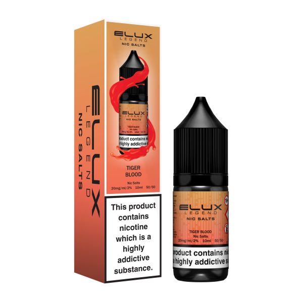 ELUX | Elux Legend 10ml Nicotine Salt E-Liquids | TIGER BLOOD | 10mg / 20mg Nic Salts