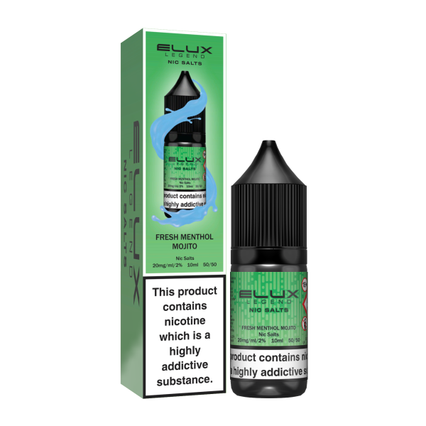 ELUX | Elux Legend 10ml Nicotine Salt E-Liquids | FRESH MENTHOL MOJITO | 10mg / 20mg Nic Salts