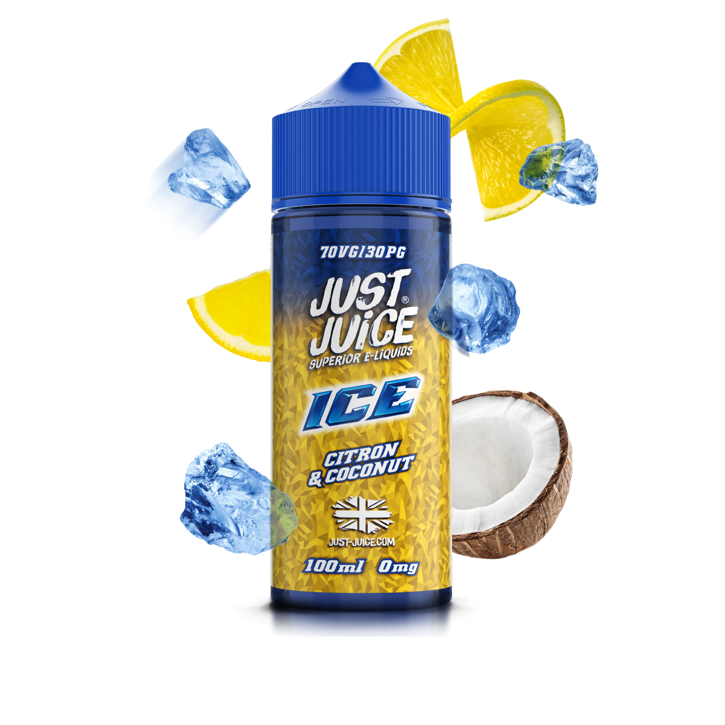 Just Juice | 100ml Shortfill Range | ICE | CITRON & COCONUT | 0mg - IFANCYONE WHOLESALE