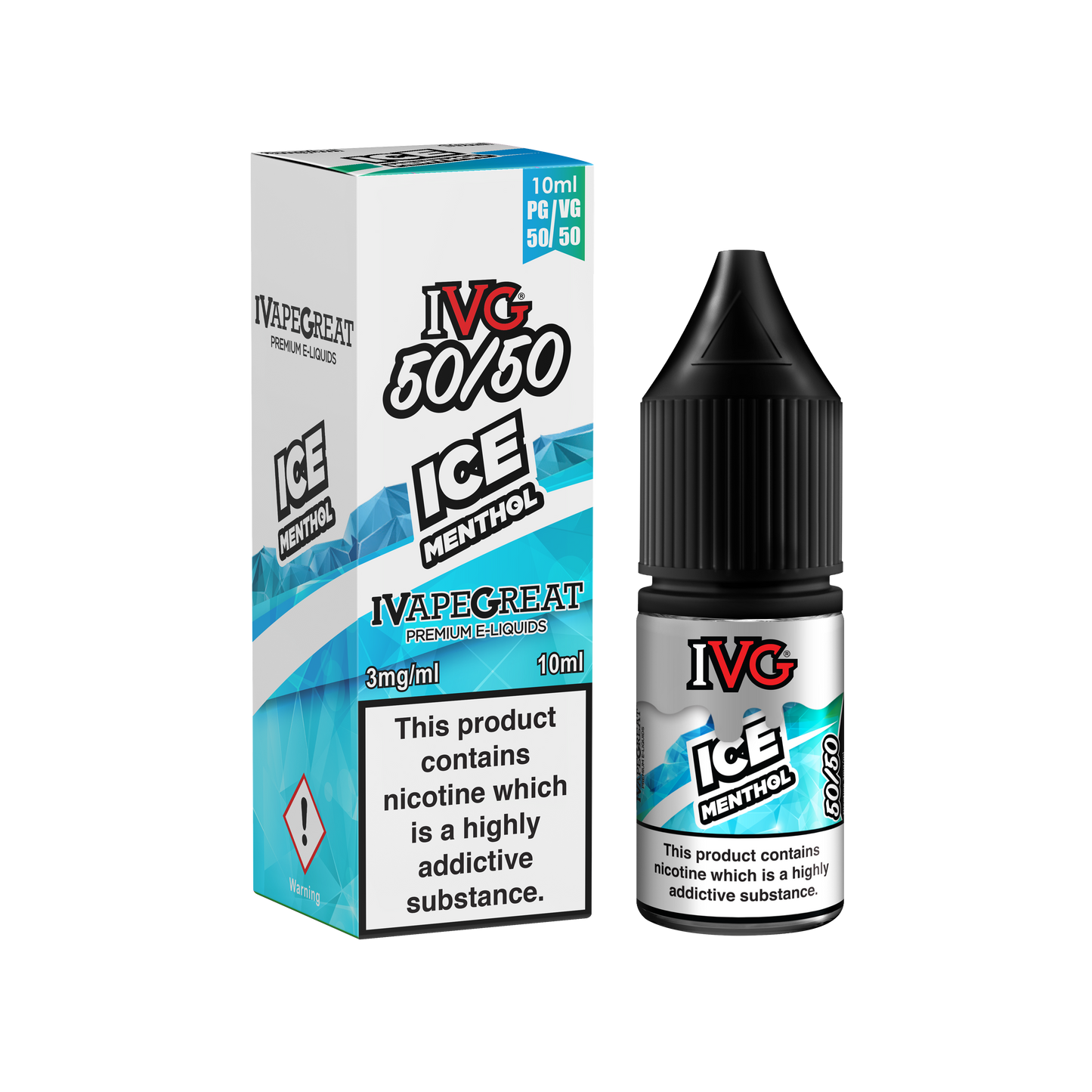 I VG 50/50 E-Liquids - ICE MENTHOL - 10ml Single - Various Nicotine Strengths - IFANCYONE WHOLESALE
