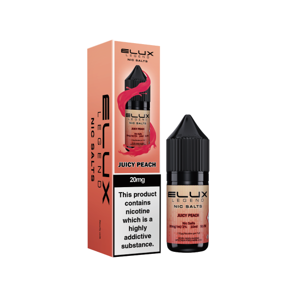 ELUX | Elux Legend 10ml Nicotine Salt E-Liquids | JUICY PEACH | 10mg / 20mg Nic Salts
