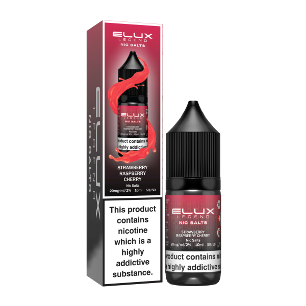 ELUX | Elux Legend 10ml Nicotine Salt E-Liquids | STRAWBERRY RASPBERRY CHERRY | 10mg / 20mg Nic Salts