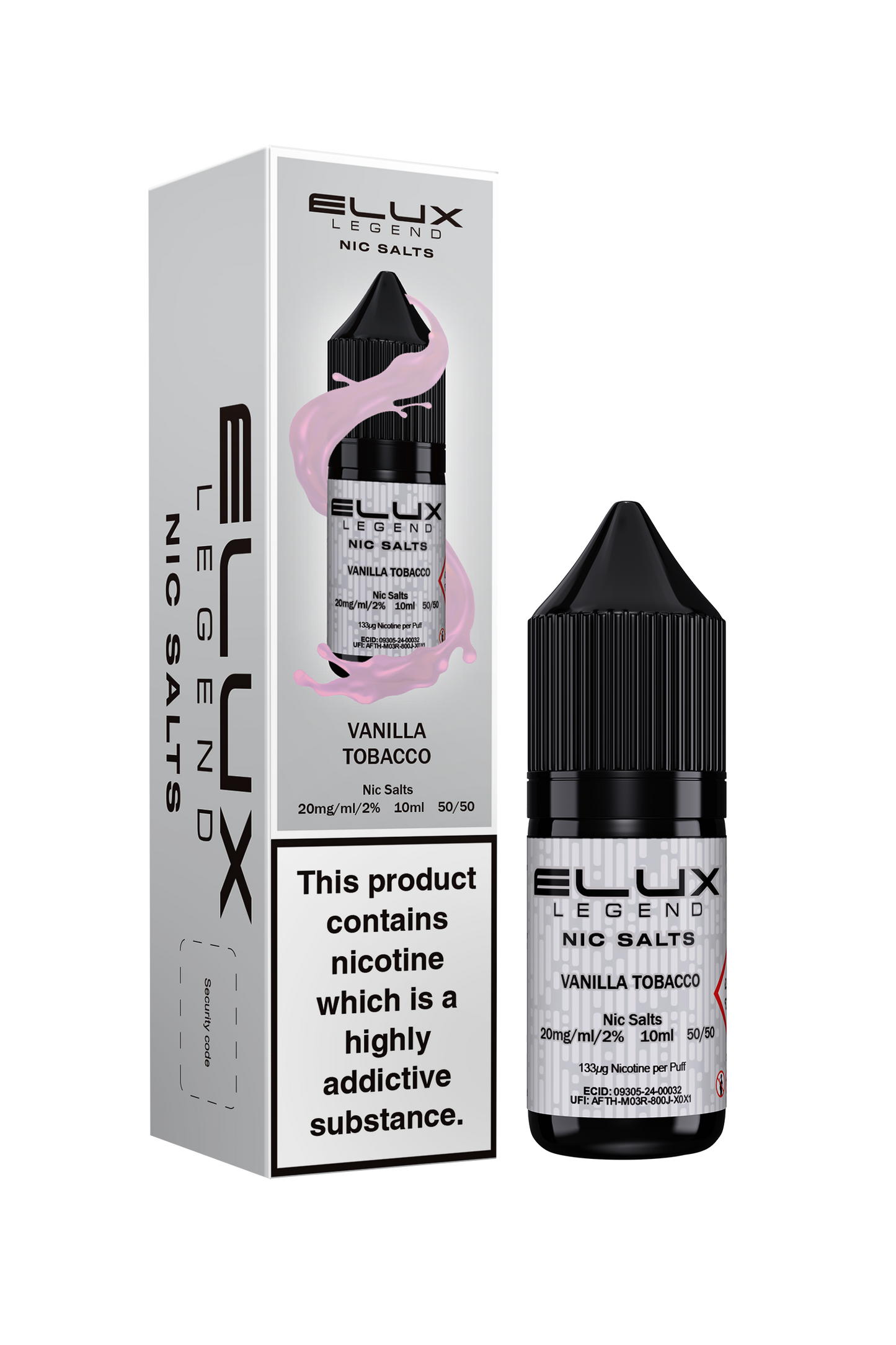 ELUX | Elux Legend 10ml Nicotine Salt E-Liquids | VANILLA TOBACCO | 10mg / 20mg Nic Salts