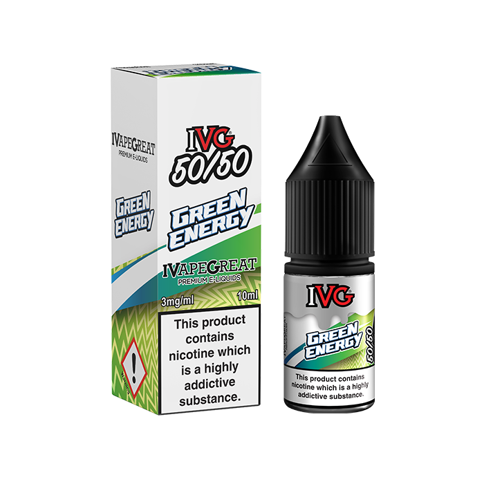 I VG 50/50 E-Liquids - GREEN ENERGY - 10ml Single - Various Nicotine Strengths - IFANCYONE WHOLESALE