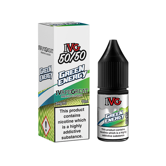 I VG 50/50 E-Liquids - GREEN ENERGY - 10ml Single - Various Nicotine Strengths - IFANCYONE WHOLESALE