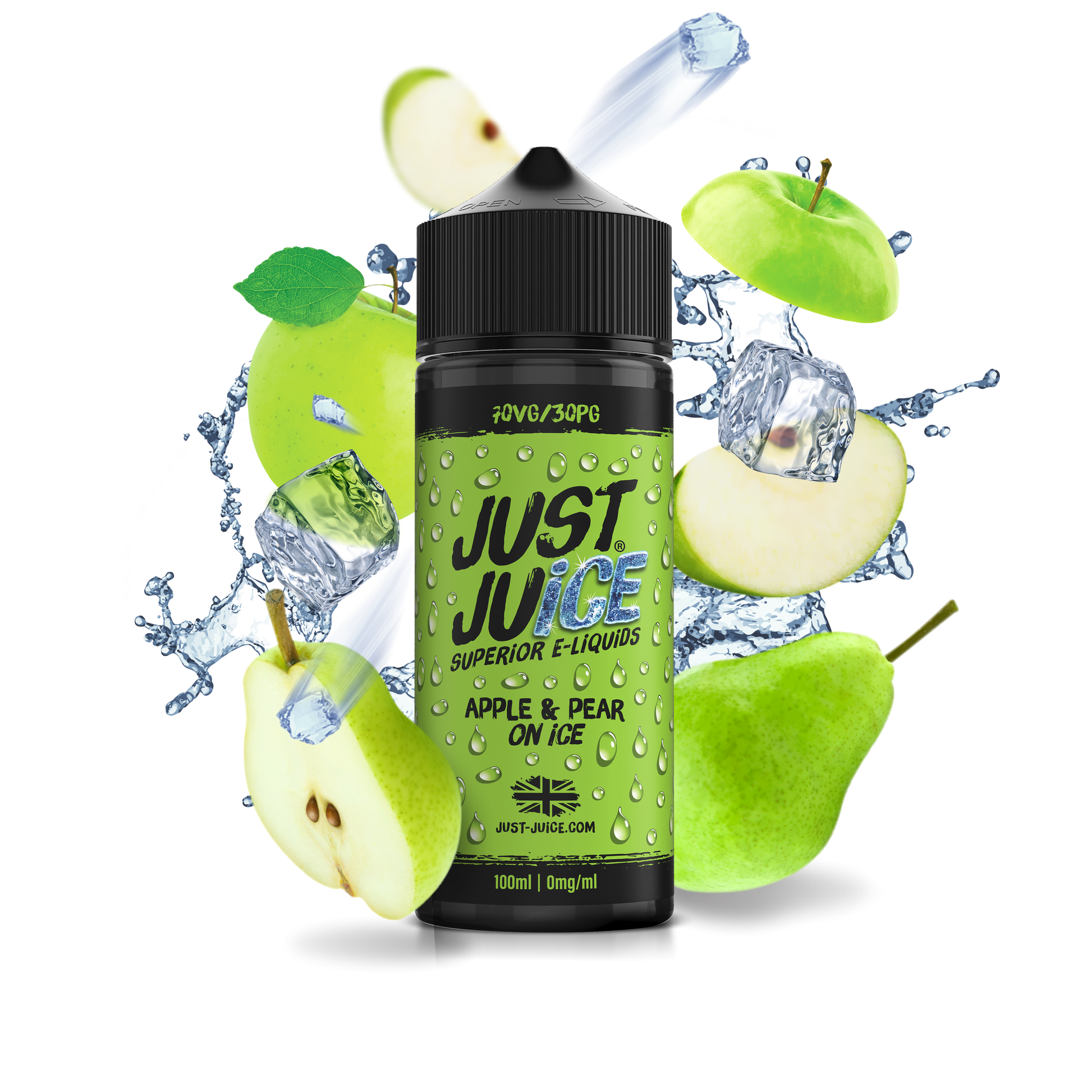 Just Juice | 100ml Shortfill Range | ICONIC FRUITS | APPLE & PEAR ON ICE | 0mg - IFANCYONE WHOLESALE