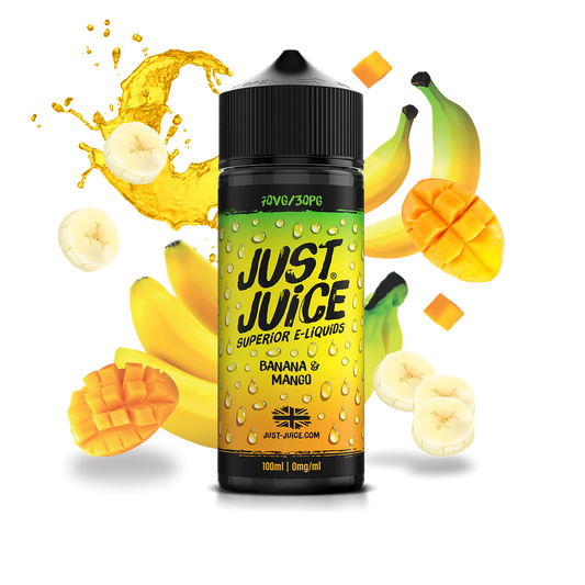 Just Juice | 100ml Shortfill Range | ICONIC FRUITS | BANANA & MANGO | 0mg - IFANCYONE WHOLESALE