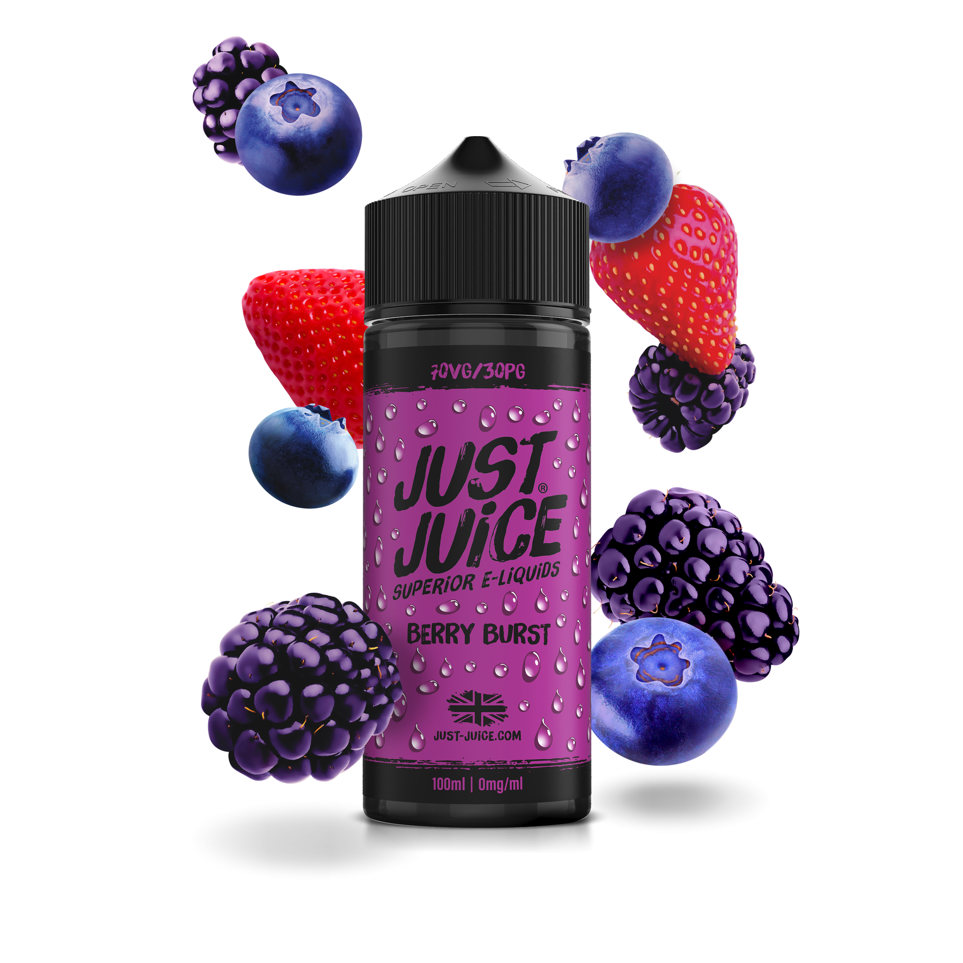 Just Juice | 100ml Shortfill Range | ICONIC FRUITS | BERRY BURST | 0mg - IFANCYONE WHOLESALE