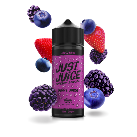 Just Juice | 100ml Shortfill Range | ICONIC FRUITS | BERRY BURST | 0mg - IFANCYONE WHOLESALE