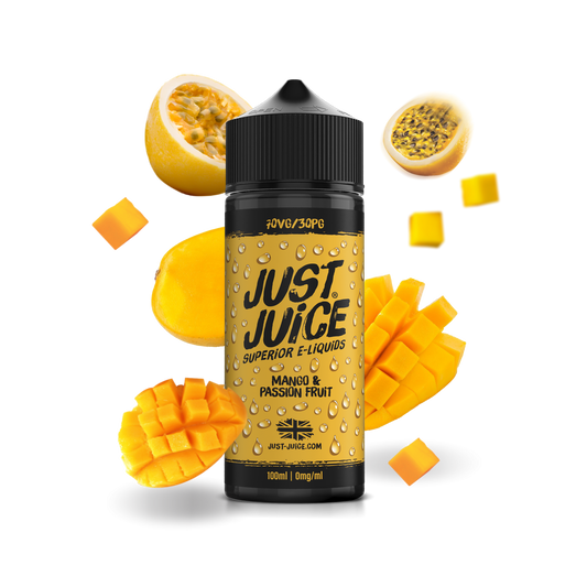 Just Juice | 100ml Shortfill Range | ICONIC FRUITS | MANGO & PASSION FRUIT | 0mg - IFANCYONE WHOLESALE