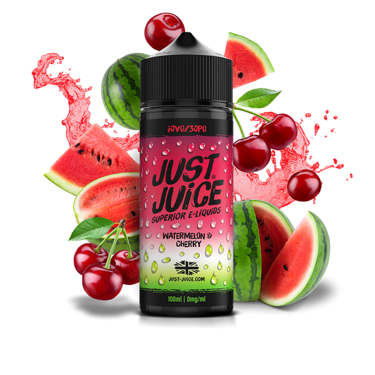 Just Juice | 100ml Shortfill Range | ICONIC FRUITS | WATERMELON & CHERRY | 0mg - IFANCYONE WHOLESALE