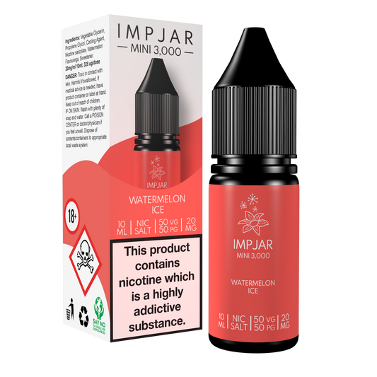 Imp Jar | Impjar Mini 3000 | 10ml Nicotine Salt E-Liquid Range | 10mg / 20mg Nic Salts | BANANA ICE - IFANCYONE WHOLESALE