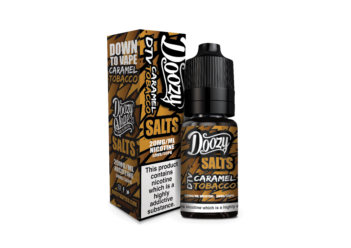 Doozy Salts | Caramel Tobacco | 10ml Single | 10mg / 20mg Nicotine Salt