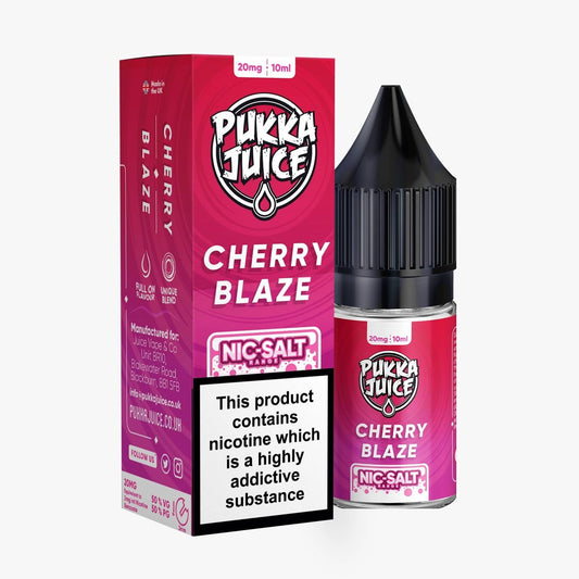 Pukka Juice Nicotine Salts | CHERRY BLAZE | 10ml | 10mg / 20mg Nic Salt - IFANCYONE WHOLESALE