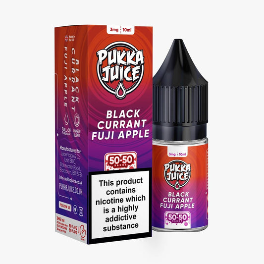 Pukka Juice | 50/50 Range | BLACKCURRANT FUJI APPLE | 10ml TPD Bottles | Various Nicotine Strength - IFANCYONE WHOLESALE