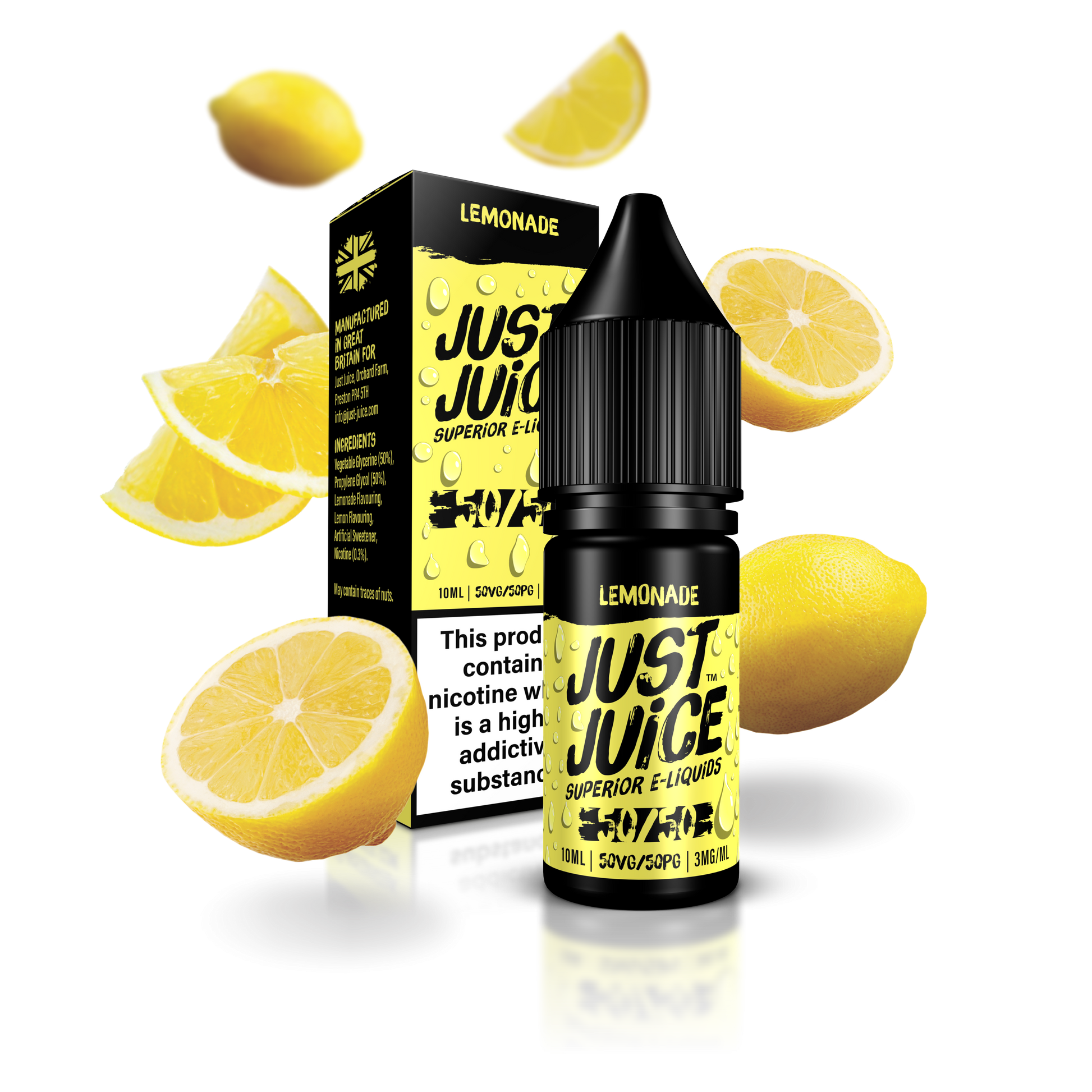 Just Juice 50:50 | LEMONADE | 10ml Single | Various Nicotine Strengths - IFANCYONE WHOLESALE