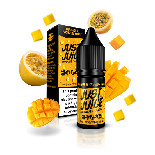 Just Juice 50:50 | MANGO & PASSION FRUIT | 10ml Single | Various Nicotine Strengths - IFANCYONE WHOLESALE