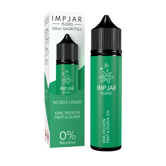 Imp Jar | Impjar 15000 | 50ml Shortfill Range | 50:50 VG/PG | 0mg Nicotine | KIWI PASSION FRUIT & GUAVA - IFANCYONE WHOLESALE