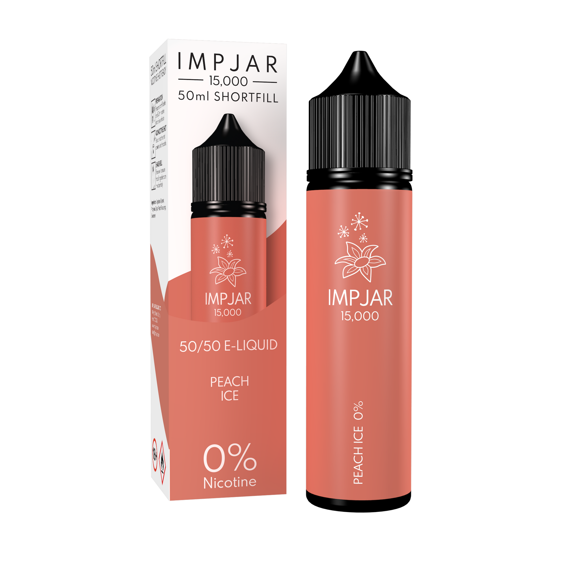 Imp Jar | Impjar 15000 | 50ml Shortfill Range | 50:50 VG/PG | 0mg Nicotine | PEACH ICE - IFANCYONE WHOLESALE