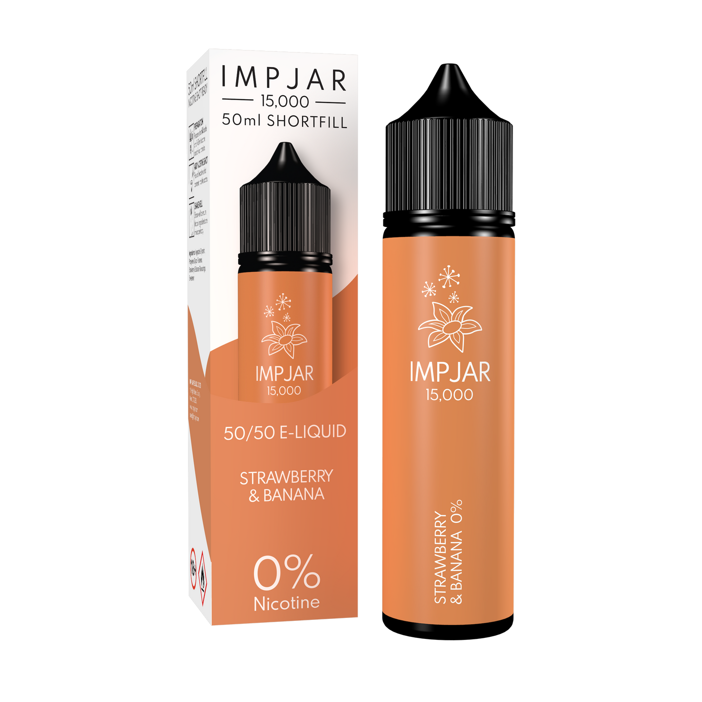 Imp Jar | Impjar 15000 | 50ml Shortfill Range | 50:50 VG/PG | 0mg Nicotine | STRAWBERRY BANANA - IFANCYONE WHOLESALE