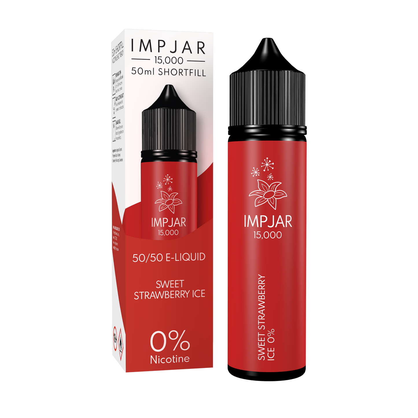 Imp Jar | Impjar 15000 | 50ml Shortfill Range | 50:50 VG/PG | 0mg Nicotine | SWEET STRAWBERRY ICE