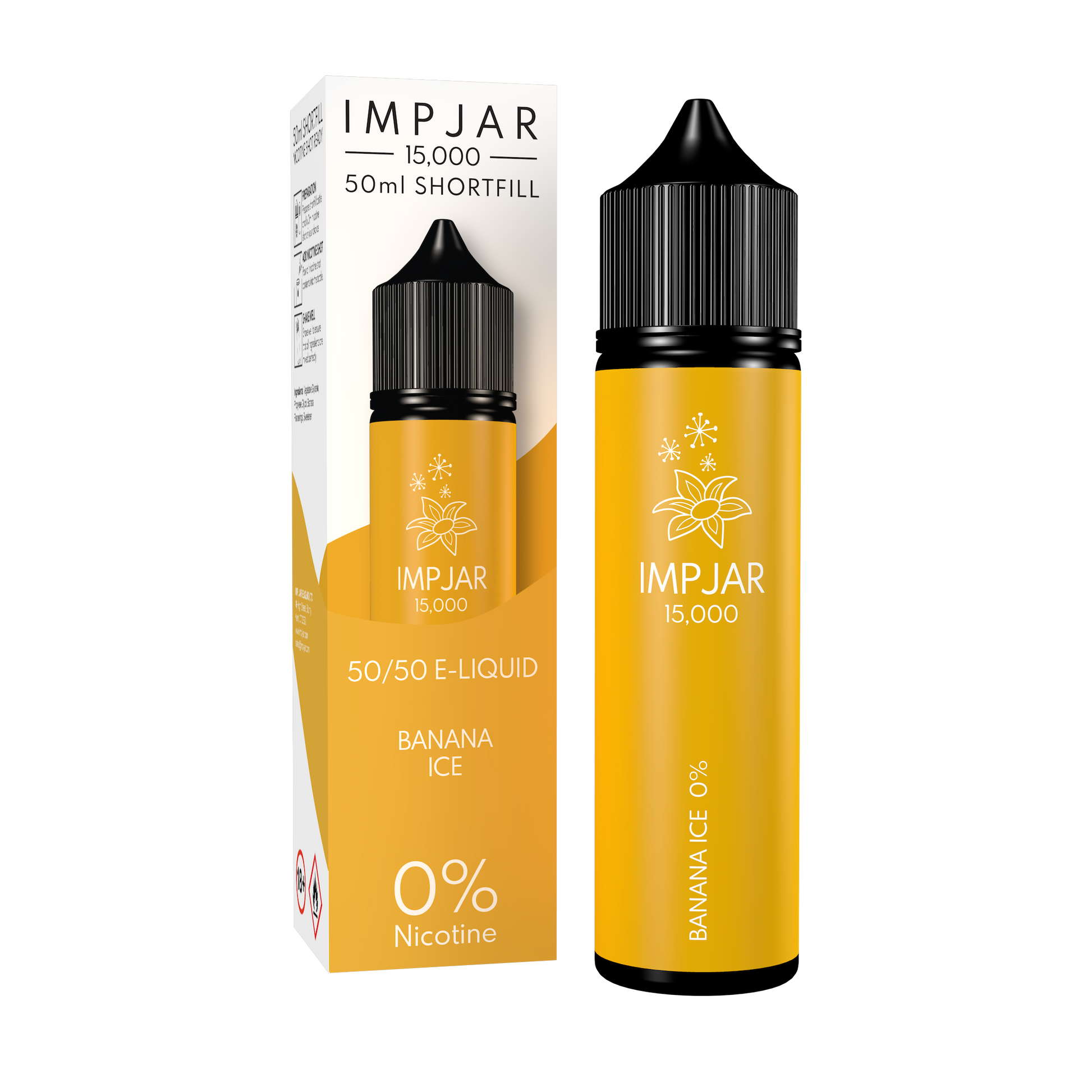 Imp Jar | Impjar 15000 | 50ml Shortfill Range | 50:50 VG/PG | 0mg Nicotine | BANANA ICE - IFANCYONE WHOLESALE