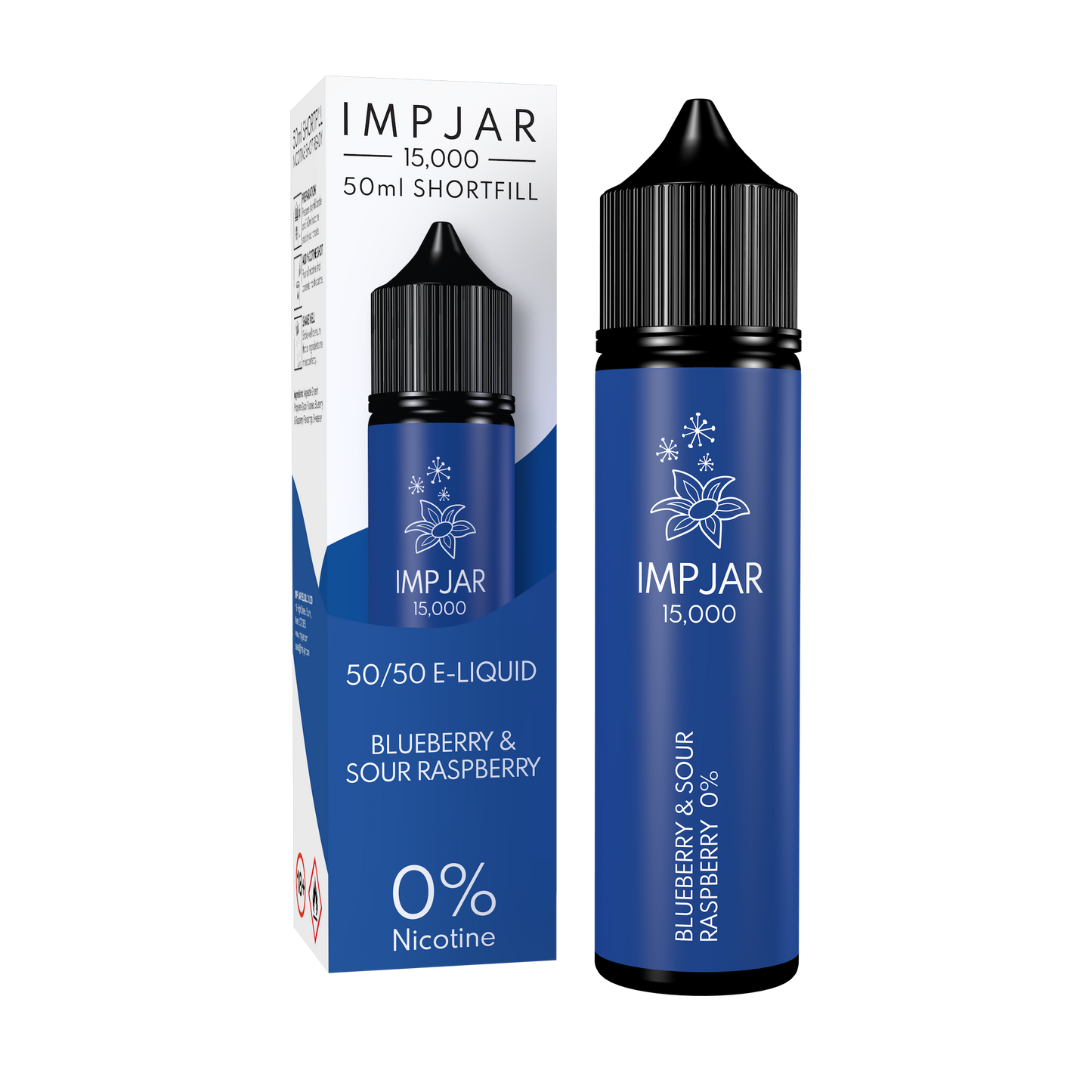 Imp Jar | Impjar 15000 | 50ml Shortfill Range | 50:50 VG/PG | 0mg Nicotine | BLUEBERRY SOUR RASPBERRY - IFANCYONE WHOLESALE