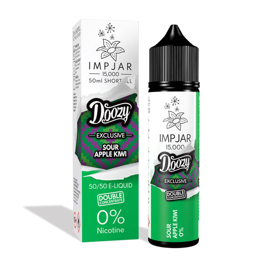 Imp Jar | Impjar x Doozy Vape Co 15000 | 50ml Shortfill Range | Double Concentrate | 0mg Nicotine | Sour Apple Kiwi - IFANCYONE WHOLESALE