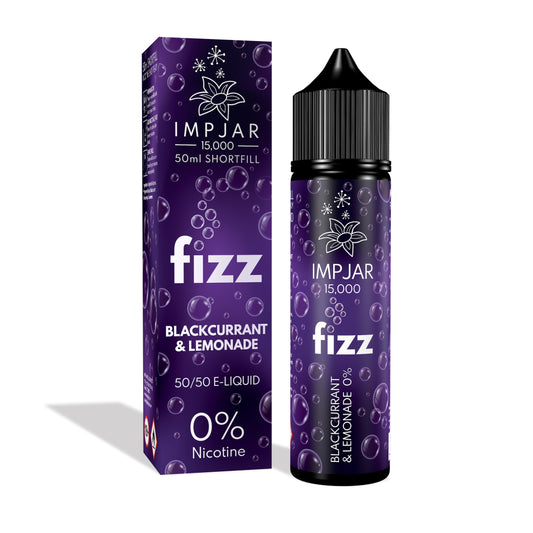 Imp Jar | Impjar FIZZ 15000 | 50ml Shortfill Range | 50:50 VG/PG | 0mg Nicotine | BLACKCURRANT & LEMONADE - IFANCYONE WHOLESALE