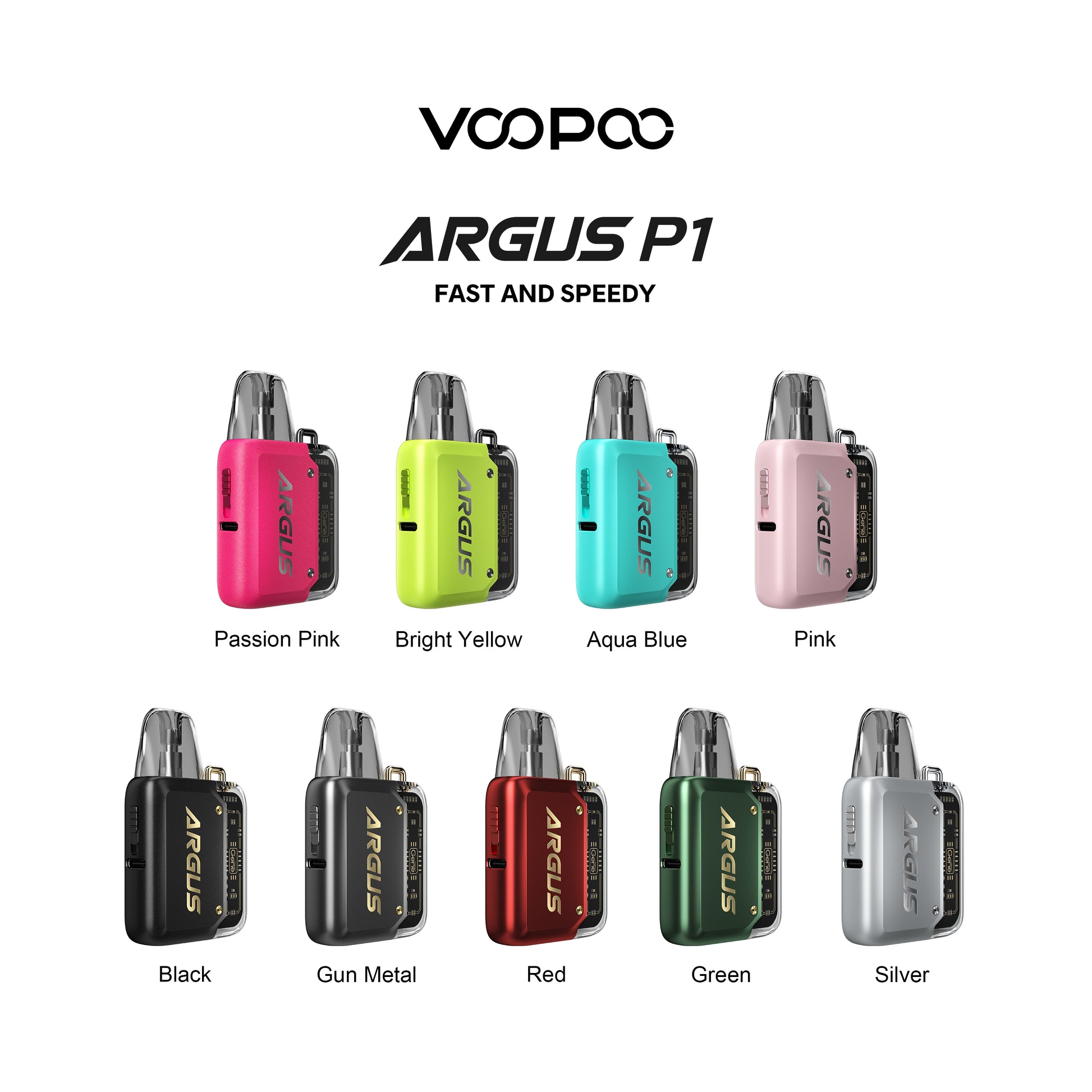 Voopoo | ARGUS P1 Pod Kit | 800mAh | 20W | 2ml Argus Pod Cartridge - IFANCYONE WHOLESALE