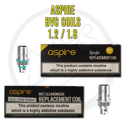 Aspire | BVC Coils | K1 / K2 / CE5 / Spryte |Pack of 5