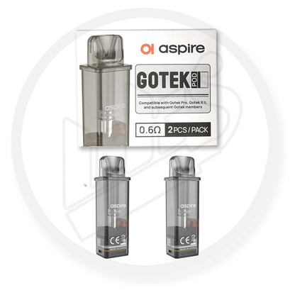 Aspire | GOTEK Replacement Pods | Pack of 2 | 0.6 Ohm Mesh Coil