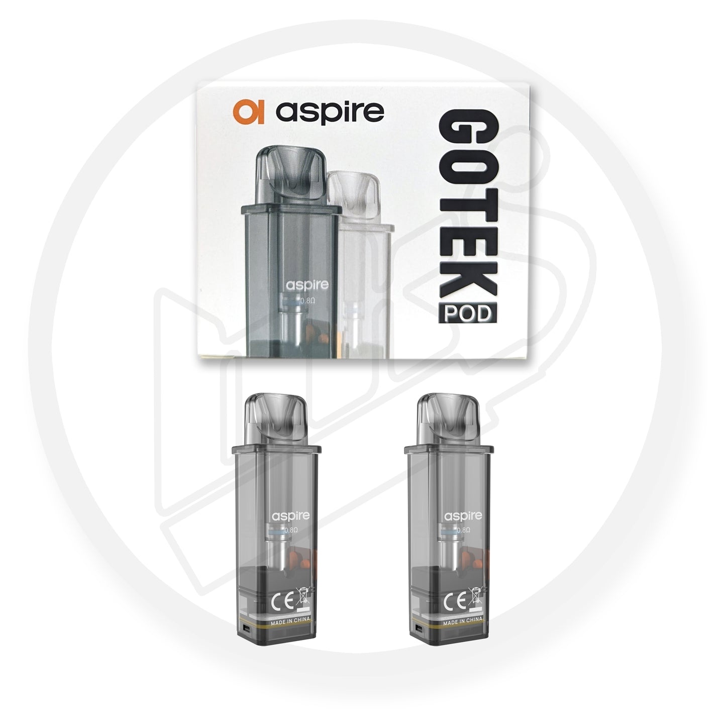 Aspire | GOTEK Replacement Pods | Pack of 2 | 0.8 Ohm Mesh Coil