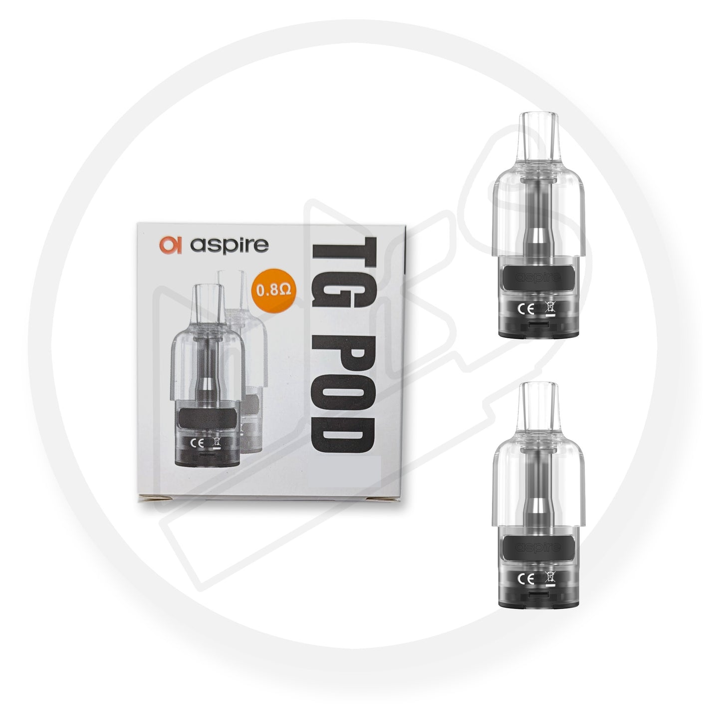 Aspire | TG Pod | Compatible with Cyber G | Pack of 2 | Regular | 0.8 / 1.0 Ohm