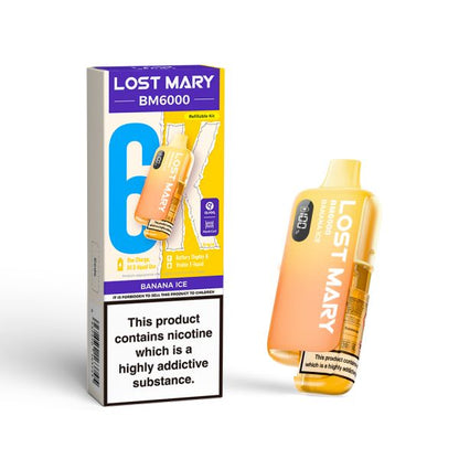 Lost Mary | BM6000 Pre-Filled Pod Vape Kit (Refillable Edition) | 1000mAh | 2ml + 10ml Design | 20mg Nicotine Salts | Various Flavours