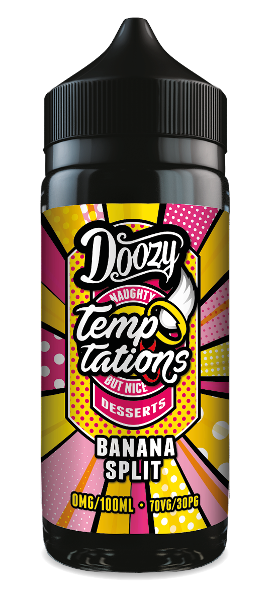 Doozy Vape Co Temptations | Banana Split | 100ml Shortfill | 0mg - IFANCYONE WHOLESALE