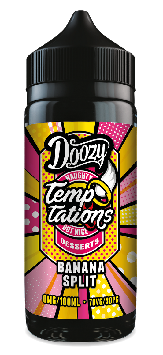 Doozy Vape Co Temptations | Banana Split | 100ml Shortfill | 0mg - IFANCYONE WHOLESALE